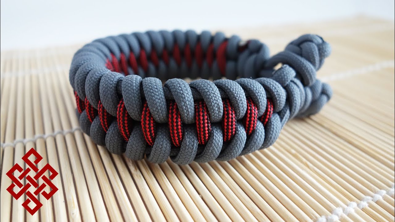 Dragon's Teeth Knot and Loop Paracord Bracelet Tutorial (No Buckles)