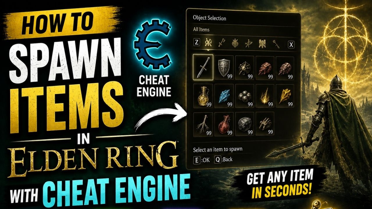 How to Spawn Items in Elden Ring Using Cheat Engine (Weapons, Armor, Talismans & Ashes of War)