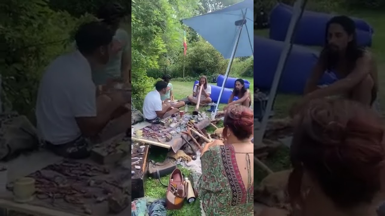 Dingeman de Visser op didgeridoo. 4. Jammen op Frequency Vibes festival 2022 in Amsterdam.