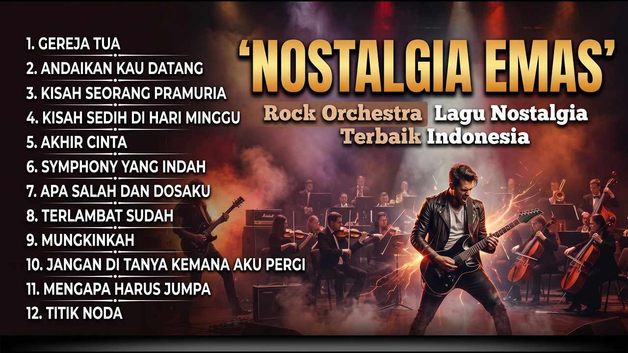 NOSTALGIA EMAS: Rock Orchestra Lagu Nostalgia Terbaik Indonesia (AI Cover High Quality)