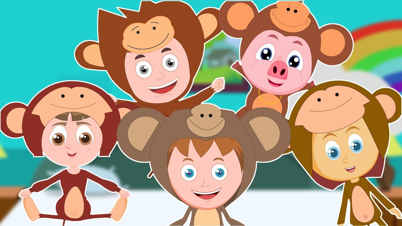 Five Little Monkeys | Nursery Rhymes For Kids | Baby Songs | Children Rhymes