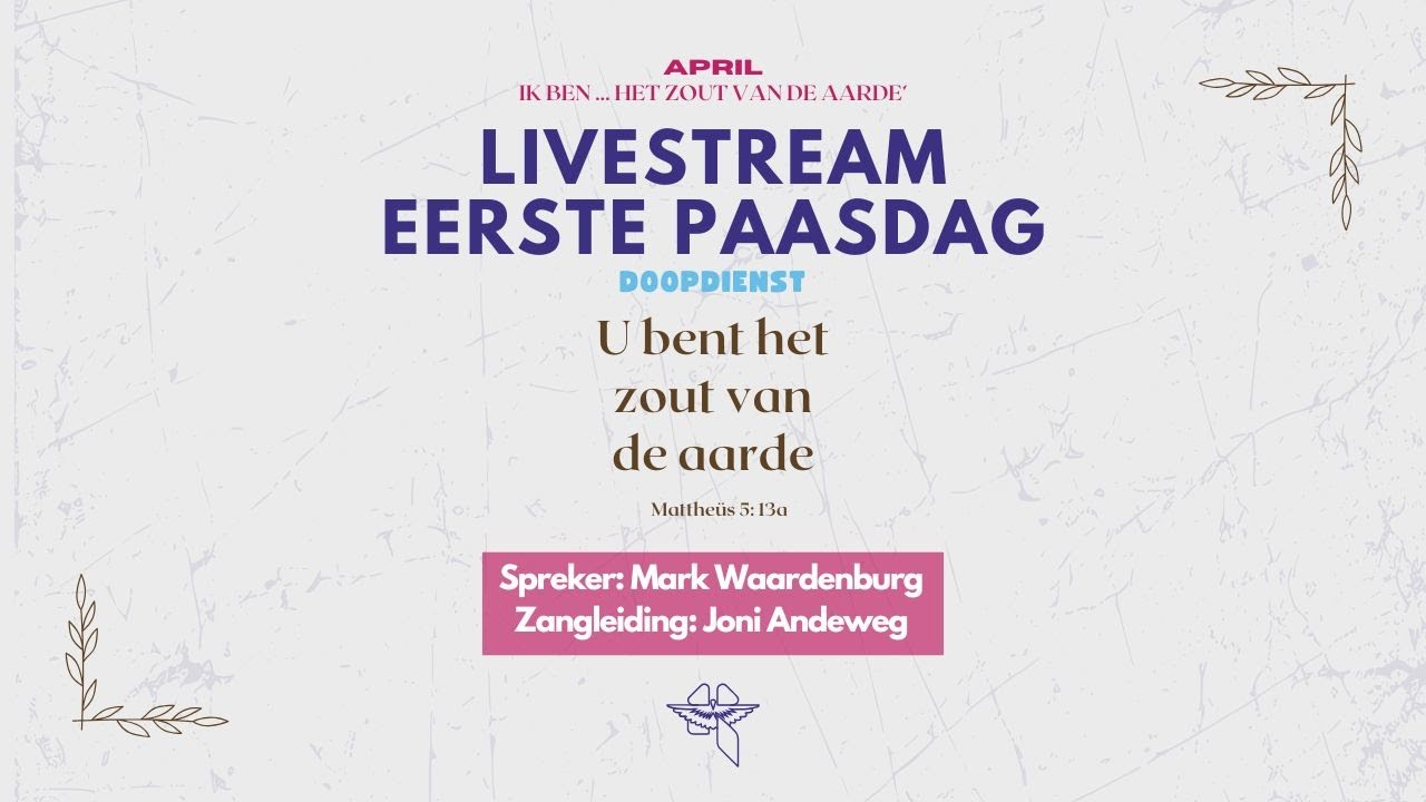 Jozua Alblasserdam - Doopdienst 20 april (Livestream)