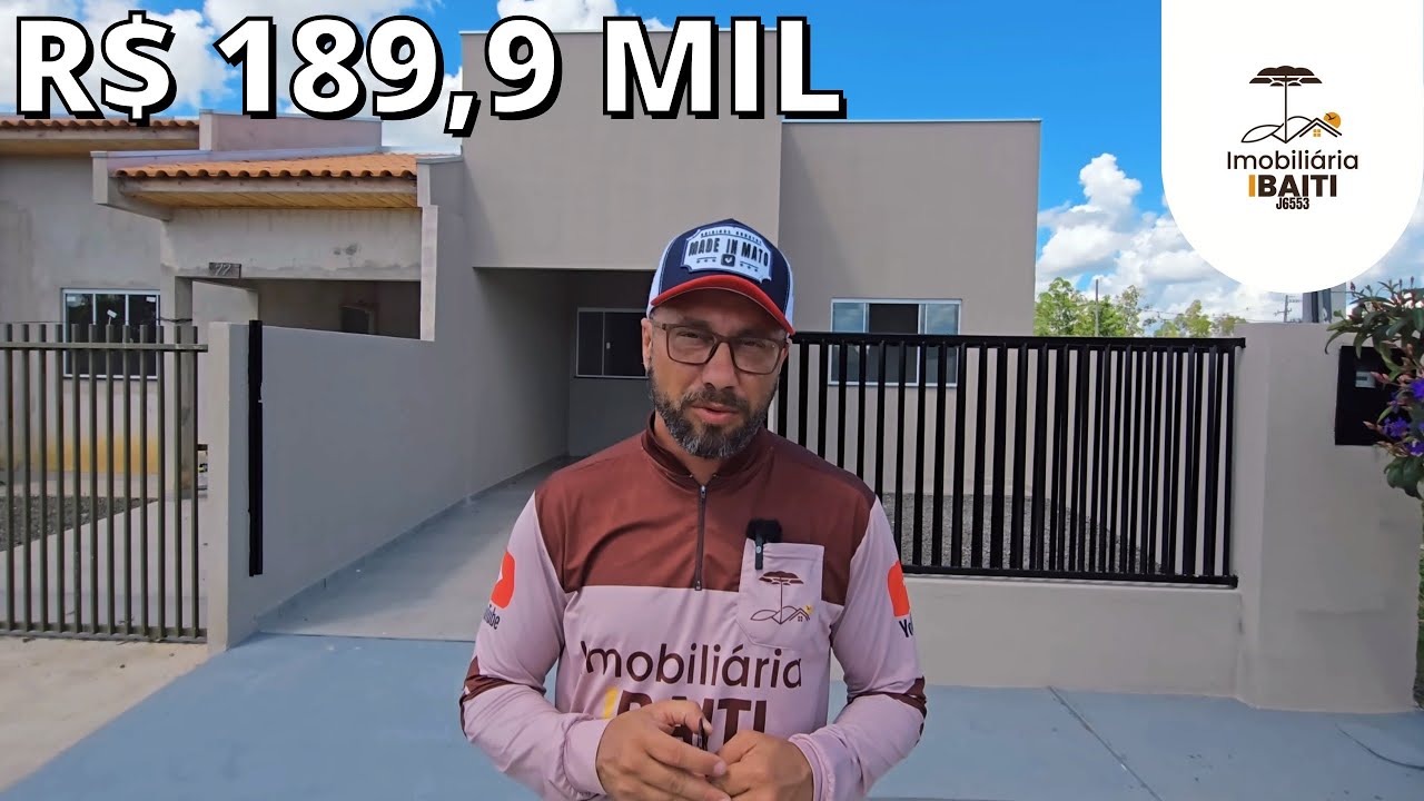 CASA NOVA 2 QUARTOS COM GARAGEM E LAVANDERIA FINANCIÁVEL R$ 189,9 MIL-Código:2598