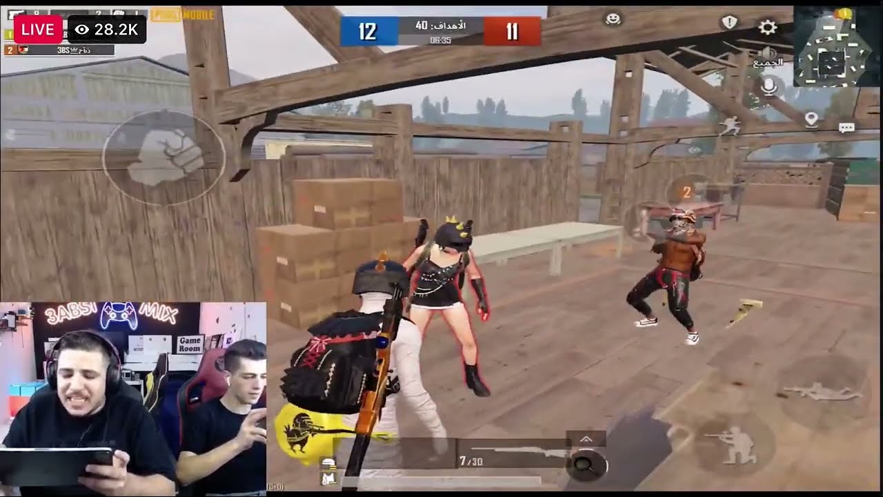 عبسي في روم سنايبر ضد مكس ووطن ولقطات اسطورية pubg