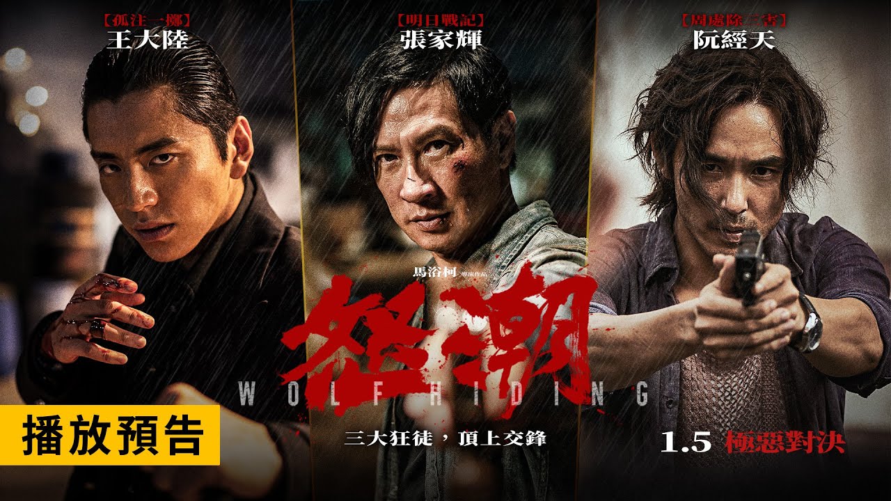 開春最強華語動作鉅片！阮經天、張家輝、王大陸主演【怒潮】Wolf Hiding 正式預告 1/5 (五) 極惡對決