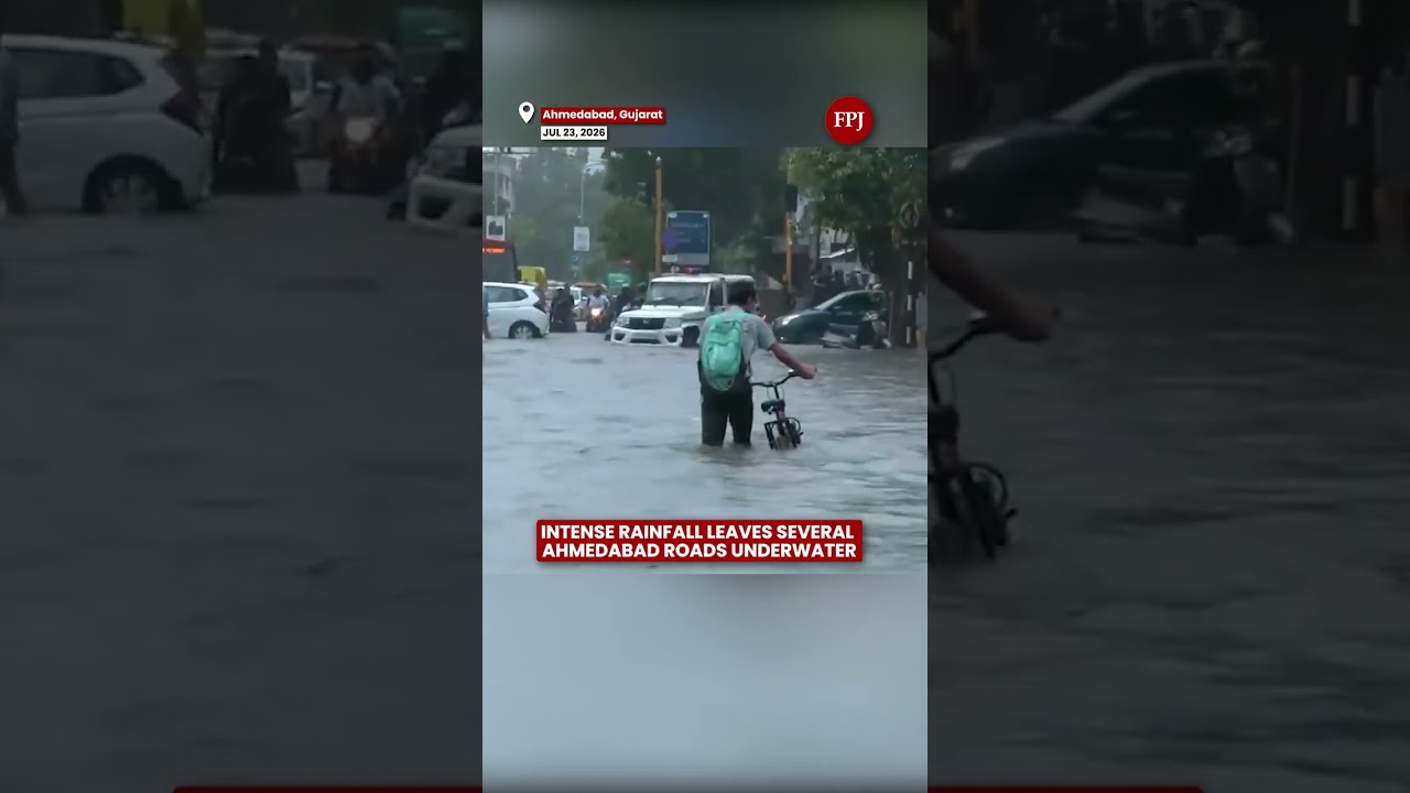 Gujarat: Rains Severe Waterlogging Hits Parts Of Ahmedabad