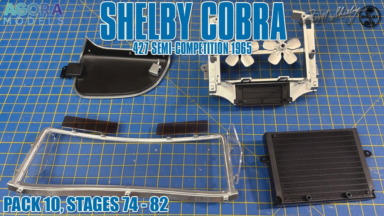 Stavba Big Scale Model 1965 SHELBY COBRA SEMI - COMPETITION, Agora Models, Pack 10 Stages 74 - 82