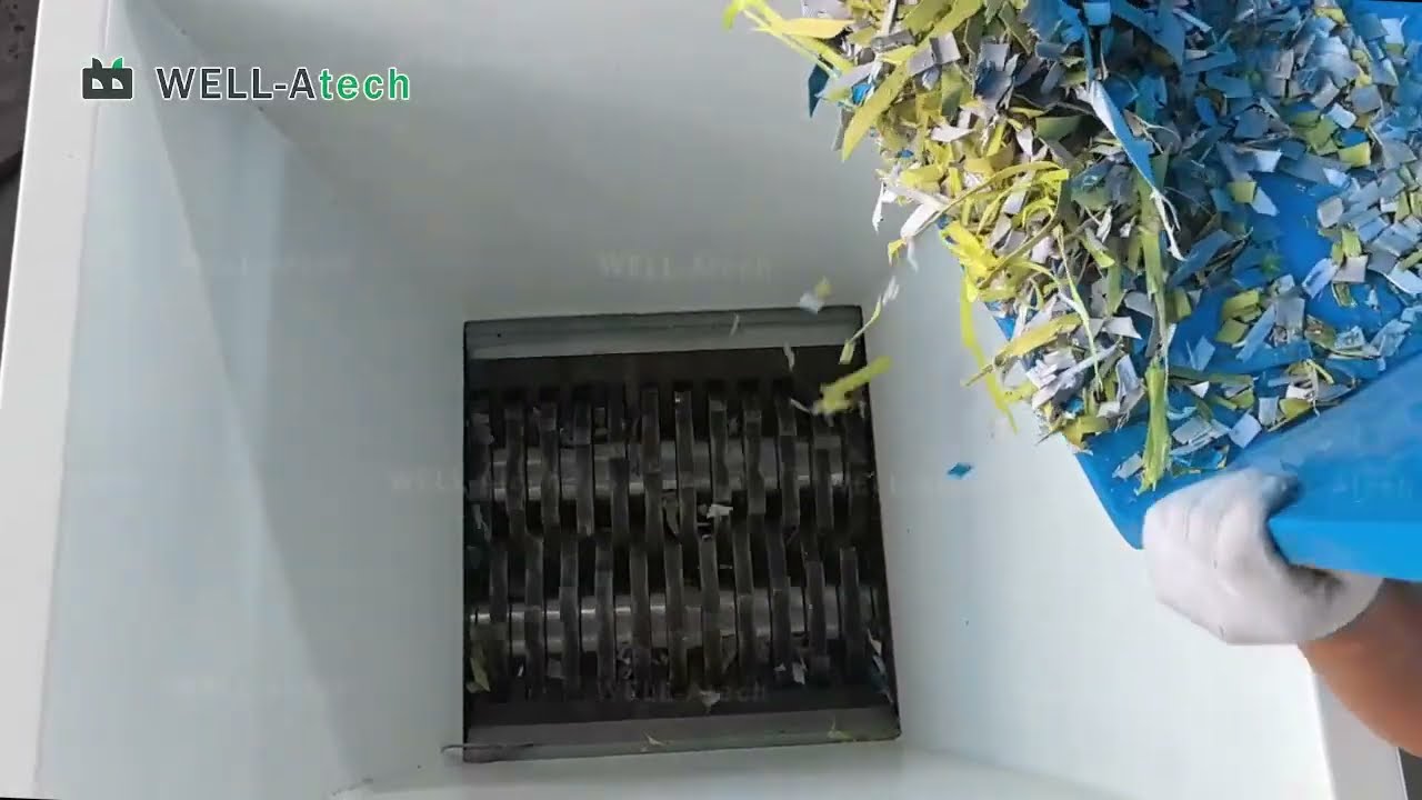 Super Powerful Double Shaft Shredder for Woven Plastic Tape Plastic Recycling Machine 