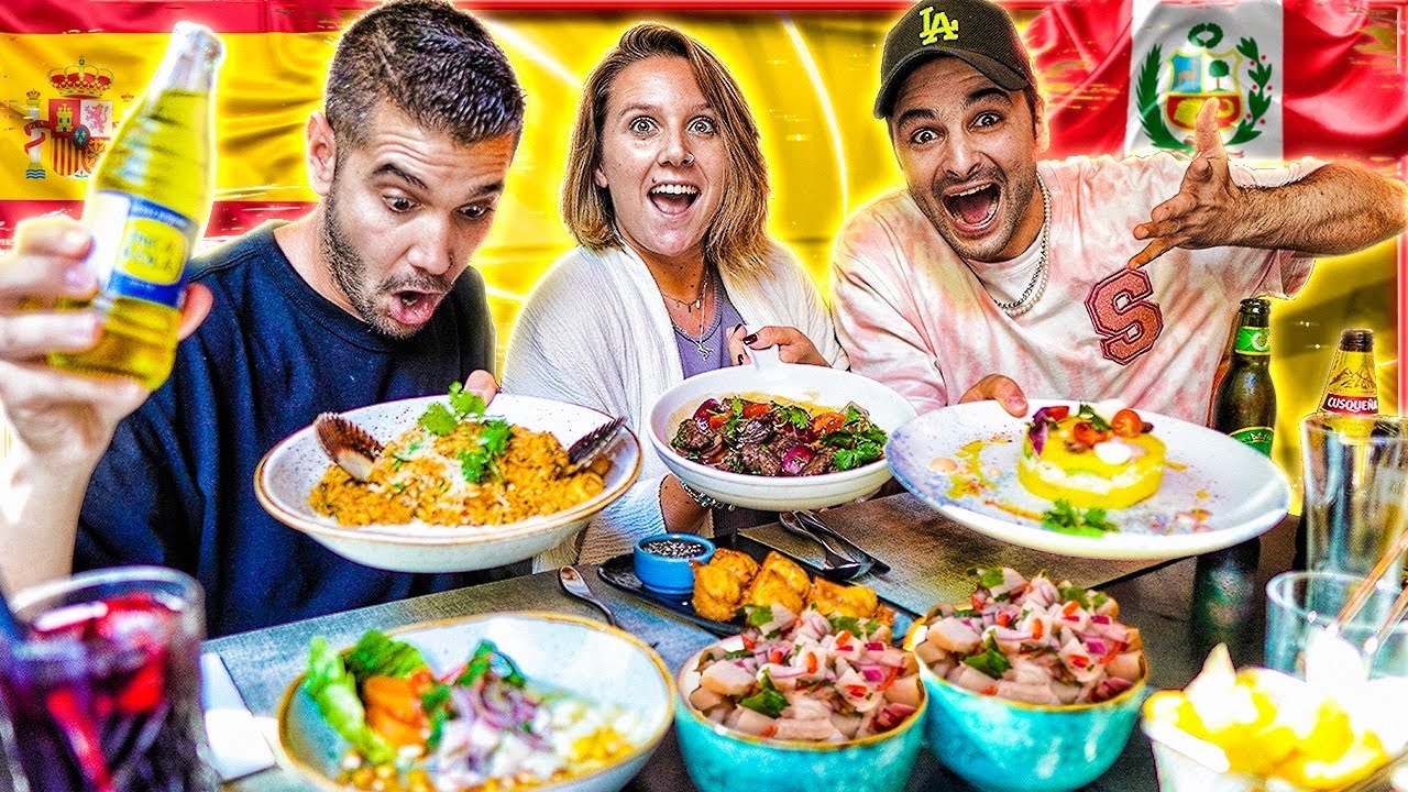 YOUTUBERS PRUEBAN LA COMIDA PERUANA POR PRIMERA VEZ!!