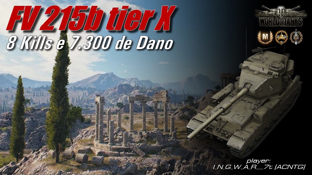 FV 215b - Batalha de 8 Kills e 7.300 de Dano 🔥 World of Tanks