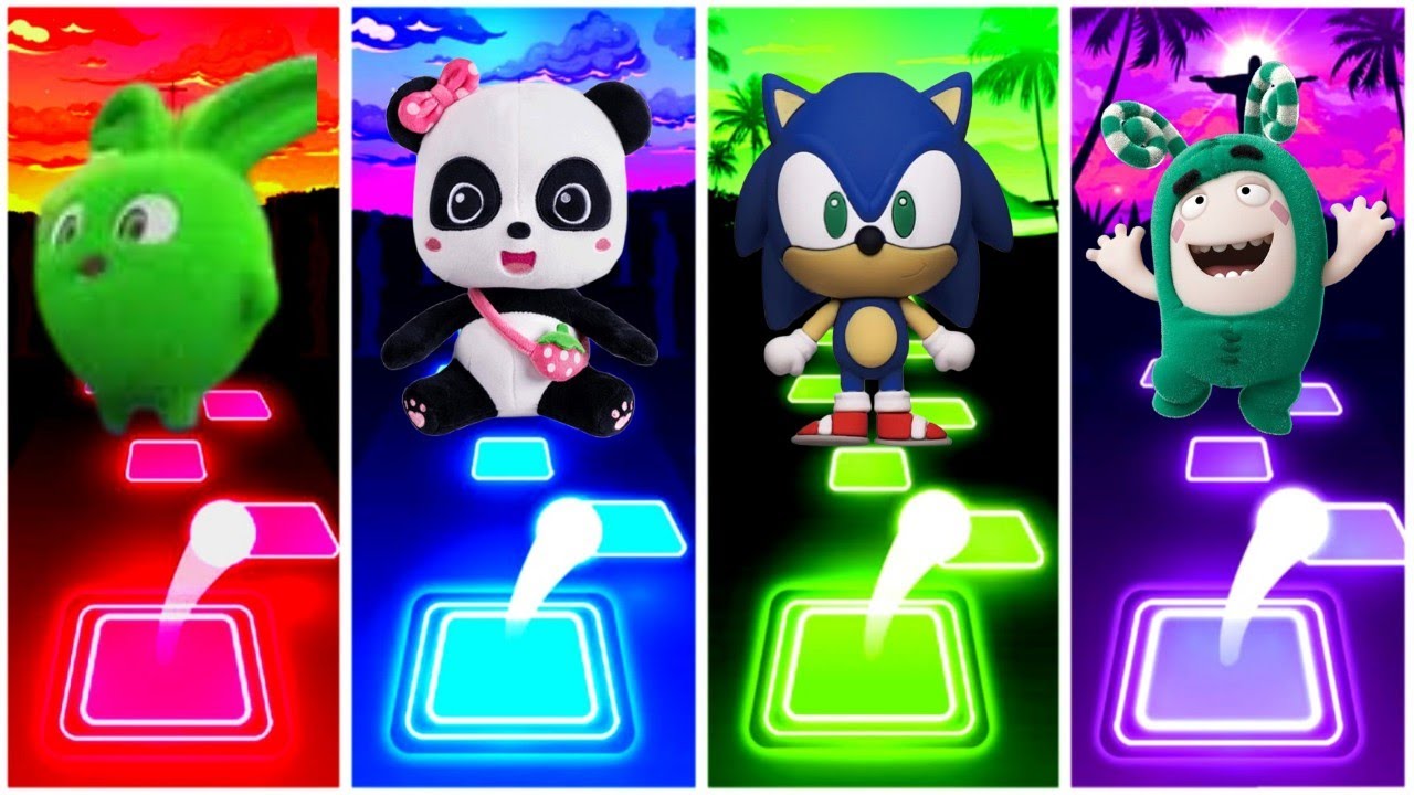 Sunny bunnies - Babybus - Sonic prom -Oddbods -Tiles Hop Edm Rush - Game 