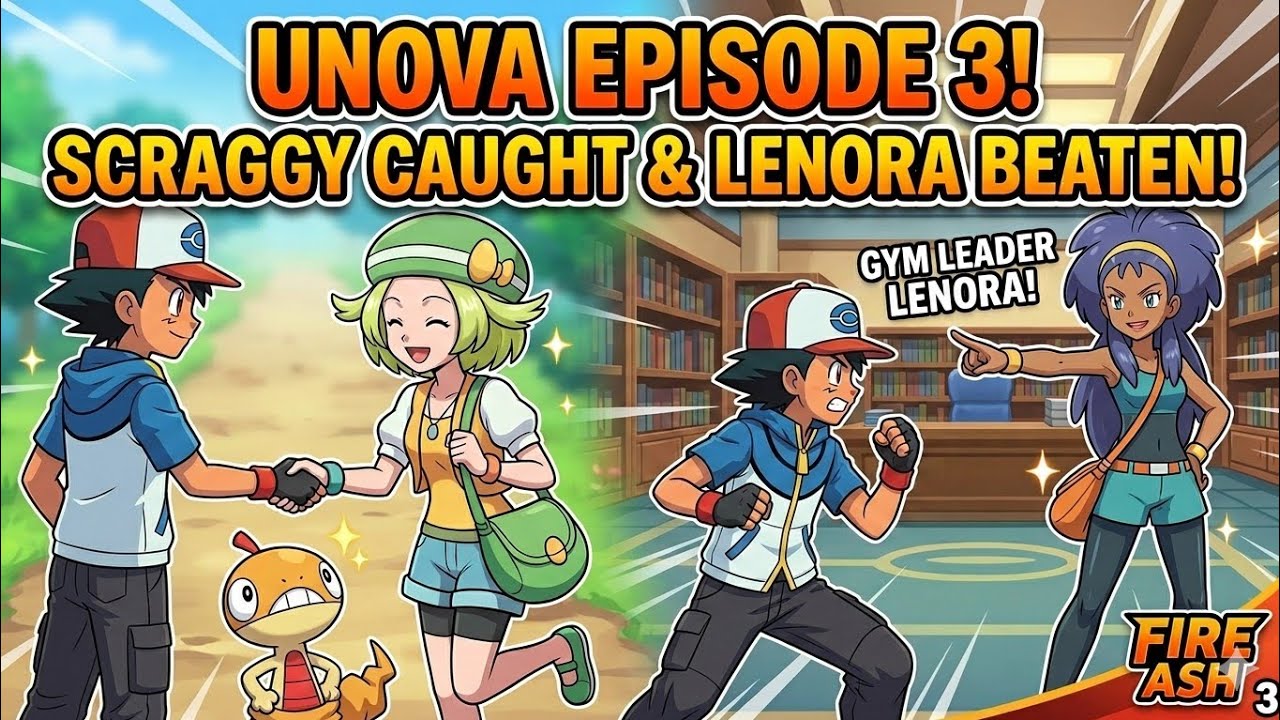 Pokemon Fire Ash (Unova) # Episode 3 A Tale of Two Rivals: The Snivy Catch and the Nacrene Showdown!