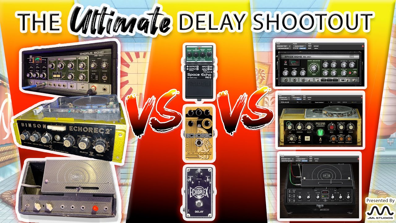 Ultimate Analog Delay Shootout! Space Echo VS Echoplex VS Echorec VS Plugins VS Pedals! #analogdelay