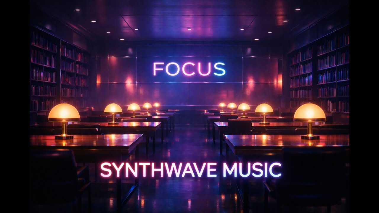 Synthwave Focus Music – Retro Neon Library for Work & Study