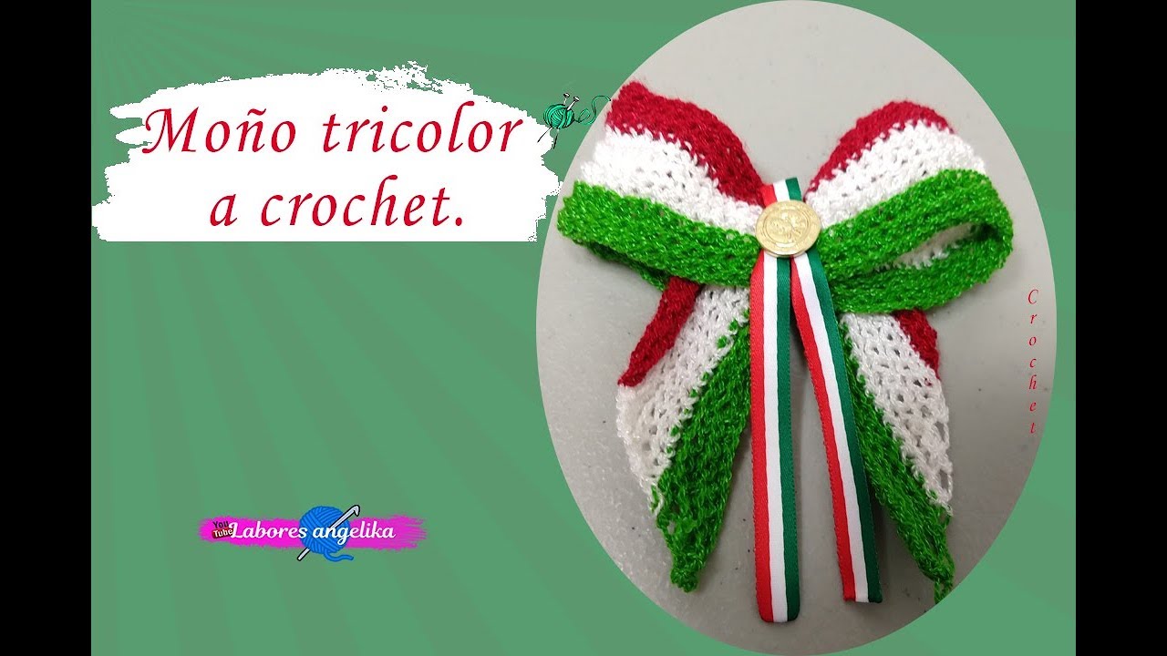 MOÑO TRICOLOR A CROCHET| Labores Angélika |.