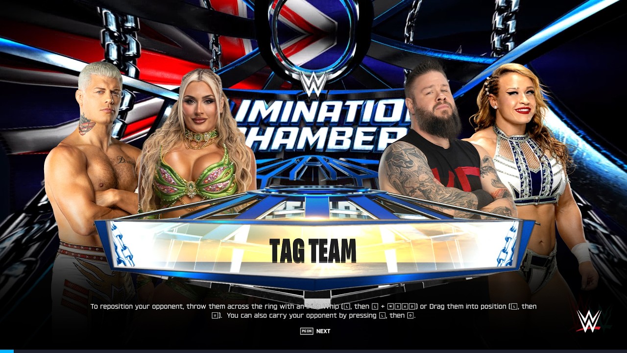 WWE 2K25 - Cody Rhodes & Tiffany Stratton vs Kevin Owens & Jordynne Grace | Elimination Chamber 🔥