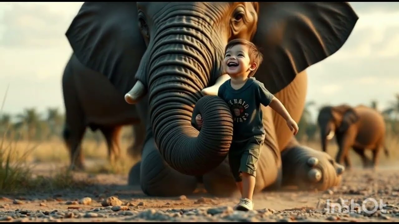 Ek chote bachche ne hathi ki madad ki