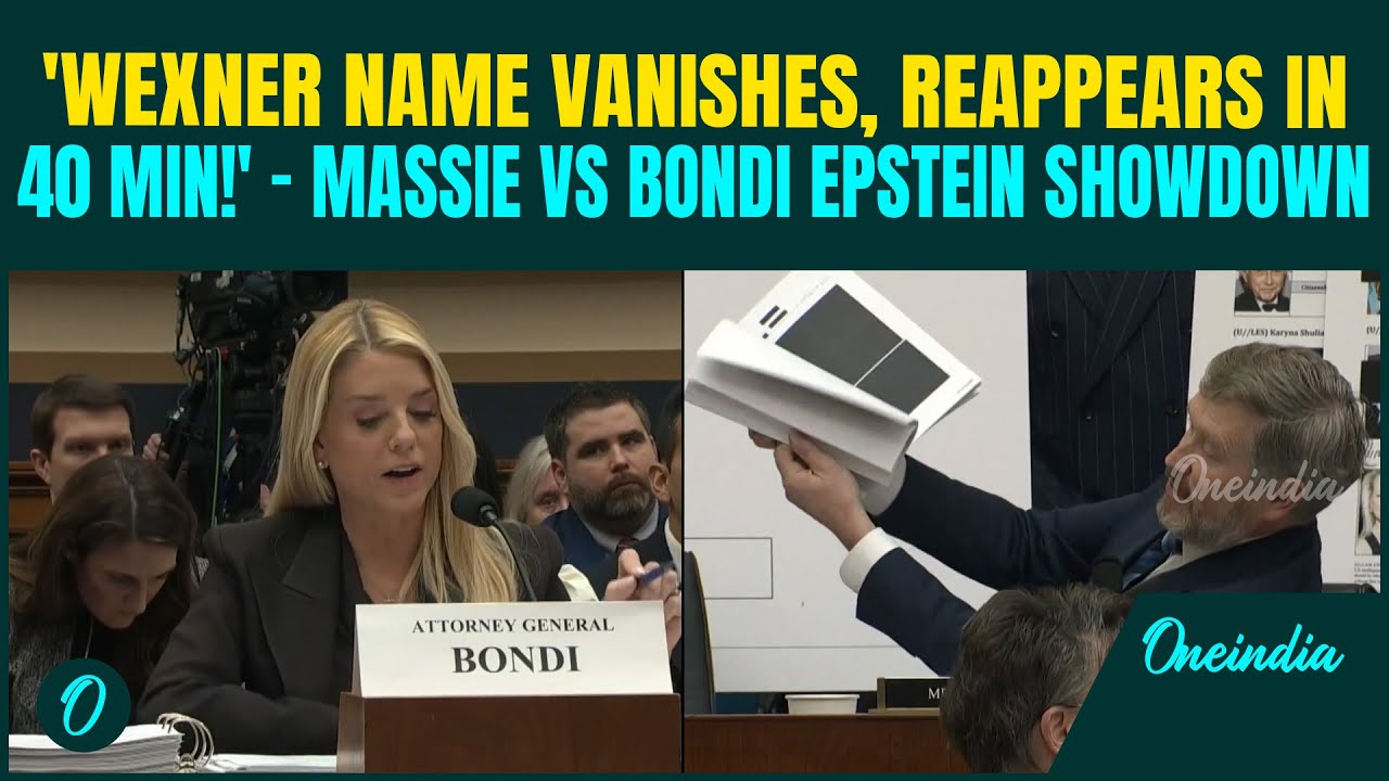‘RESIGN!’: Massie EXPLODES at Pam Bondi Over Epstein Redactions- ‘I Caught You Red-Handed!’ | VIDEO
