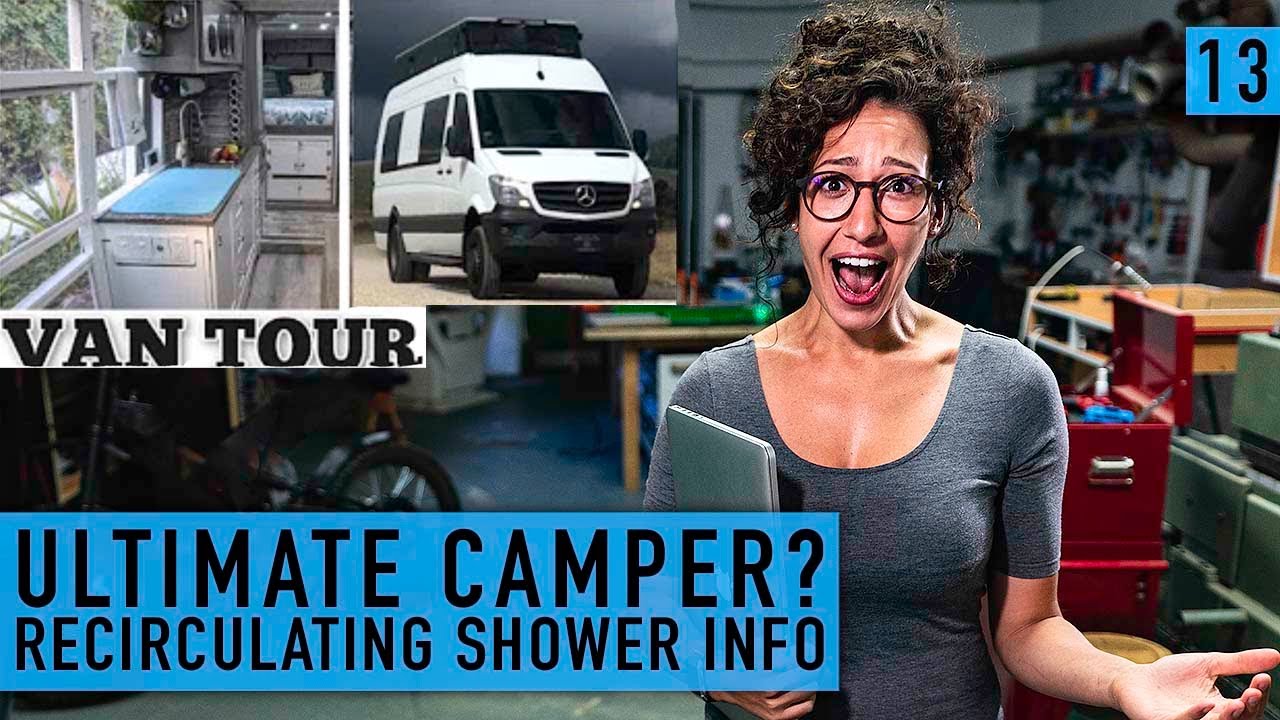 Best Van Tour?! Design Review of AMAZING Shower & Power in 170 Sprinter (Extended)
