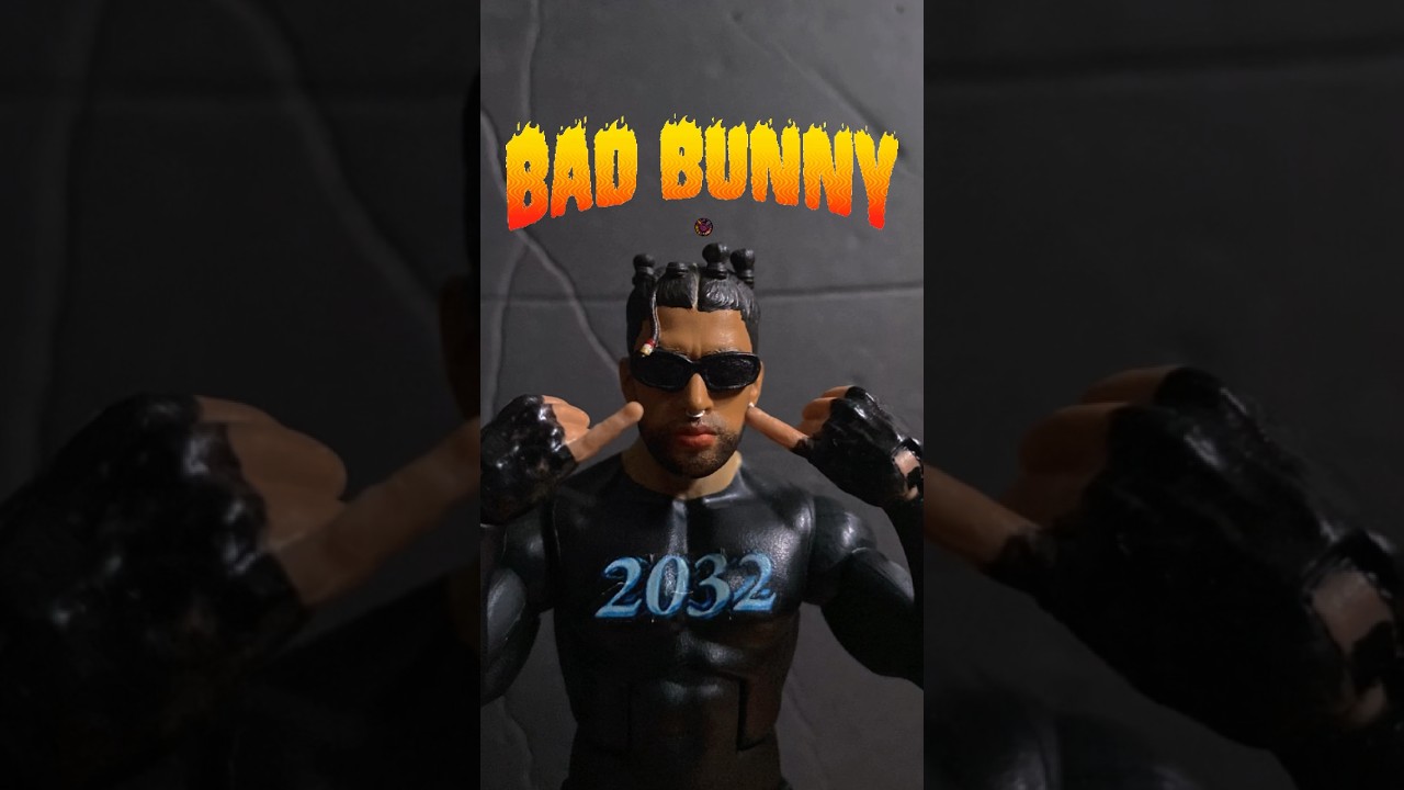 BAD BUNNY CUSTOM #wwefigures #badbunny #badbunnyuk #bookert #kidsvideo #wwe #custom #wrestlemania