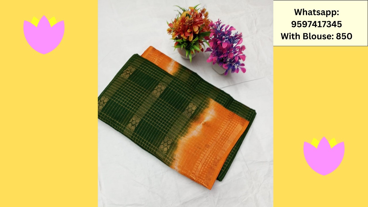 😍 Velthari Sarees with blouse Video 5| 850+shipping |Whatsapp: 9597417345