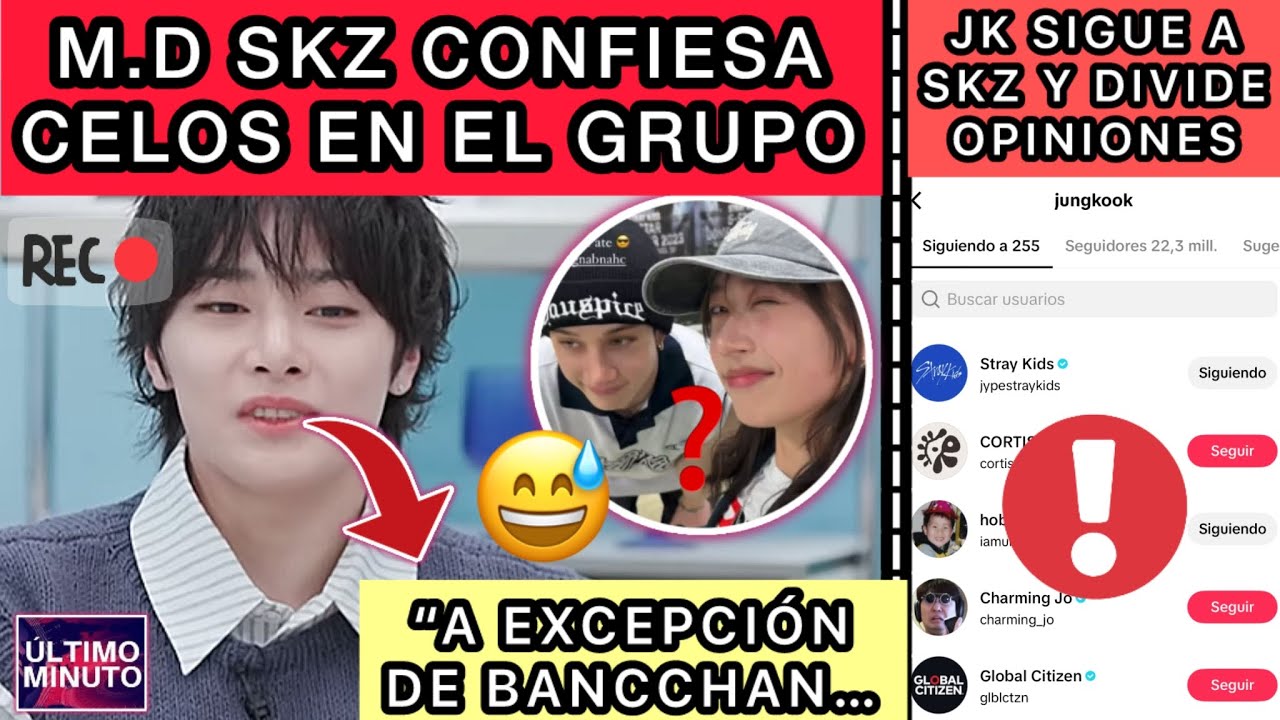 ÚLTIMO MIN!🔴M.DE SKZ CONFIESA CELOS CON HYUNJIN X🚨/JK SIGUE A SKZ Y DIVIDE LOS😱/Noticiasdekpop