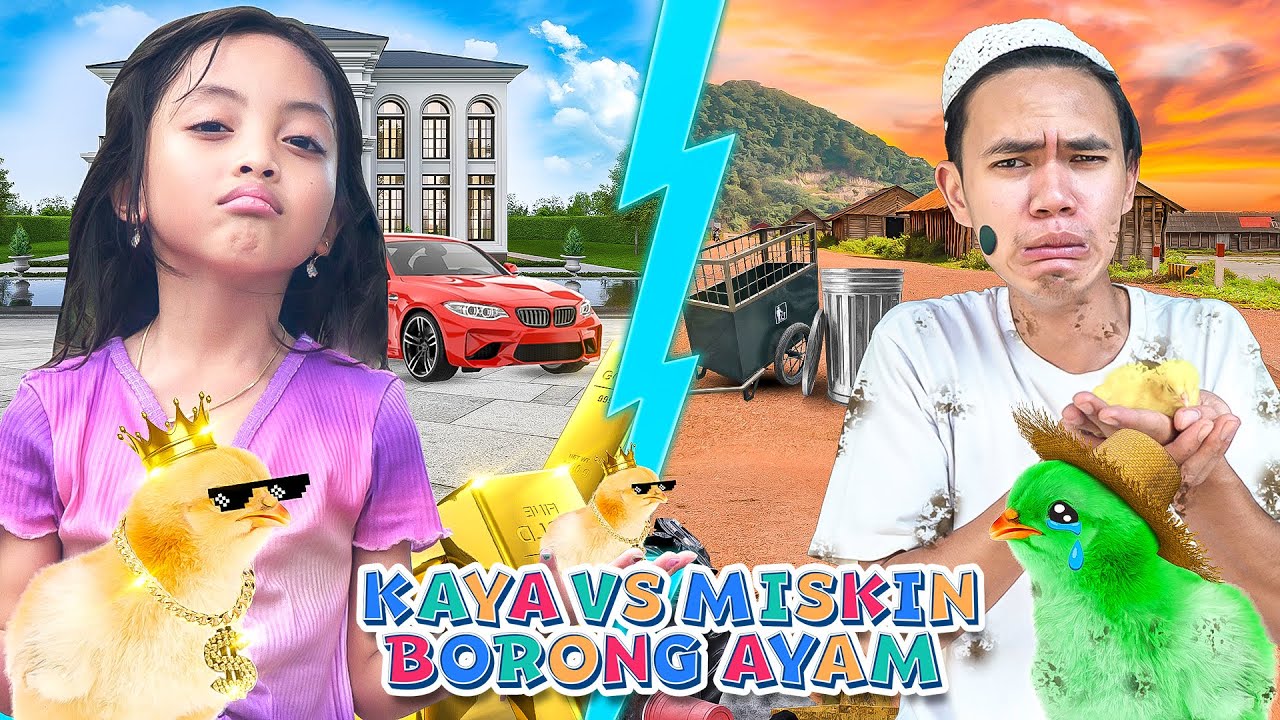 LEIKA BORONG AYAM WARNA WARNI VS TOMPEL RAWAT AYAM WARNA WARNI 😱 LEIKA KAYA VS MISKIN TOMPEL