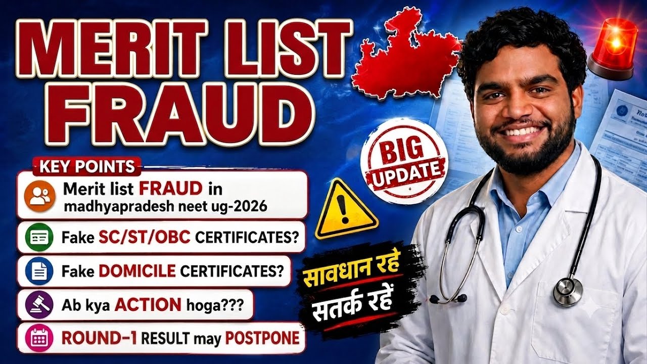 🛑📣MP NEET UG 2026 Merit List Fraud Exposed? | Fake Certificates & counselling Update📣📣