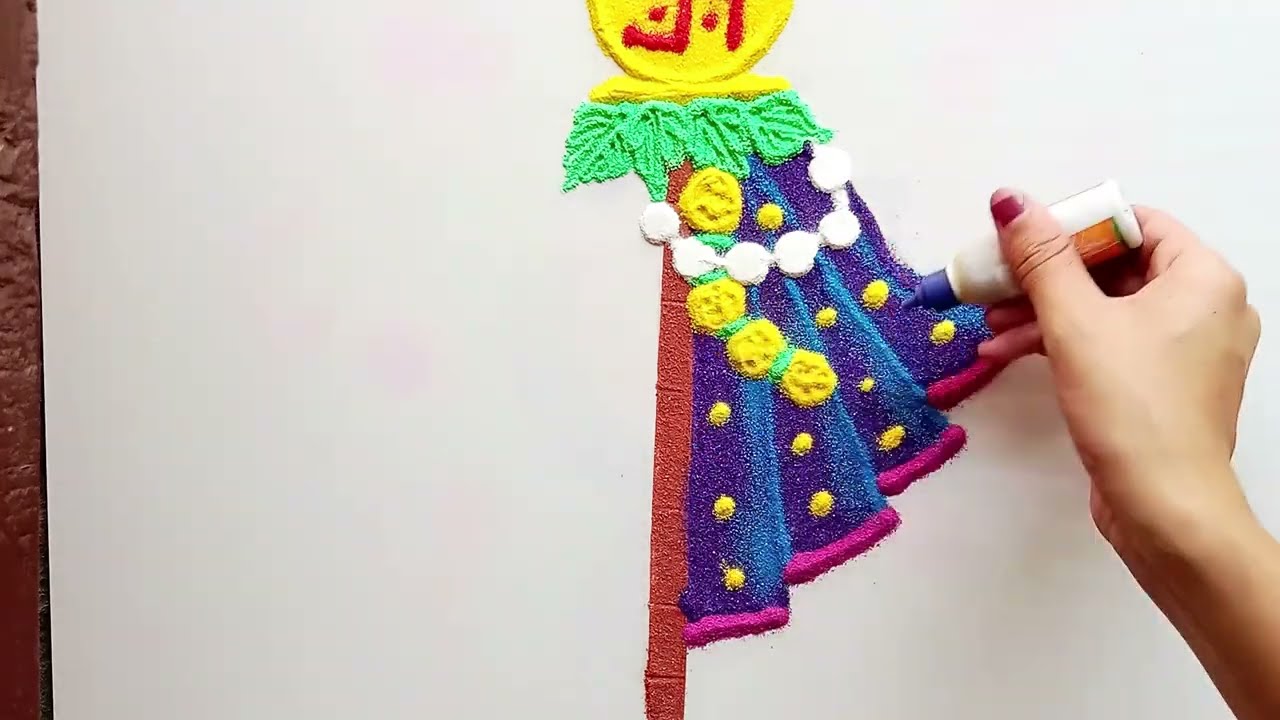 Easy Gudi Padwa Rangoli Design 🌸 | Step by Step Festival Rangoli