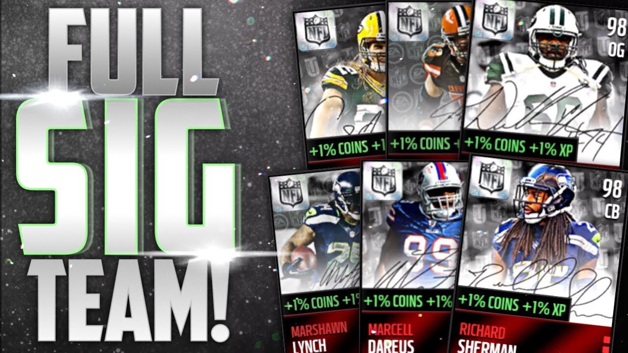 Full SIGNATURE Team! Gameplay/Review :- Madden Mobile