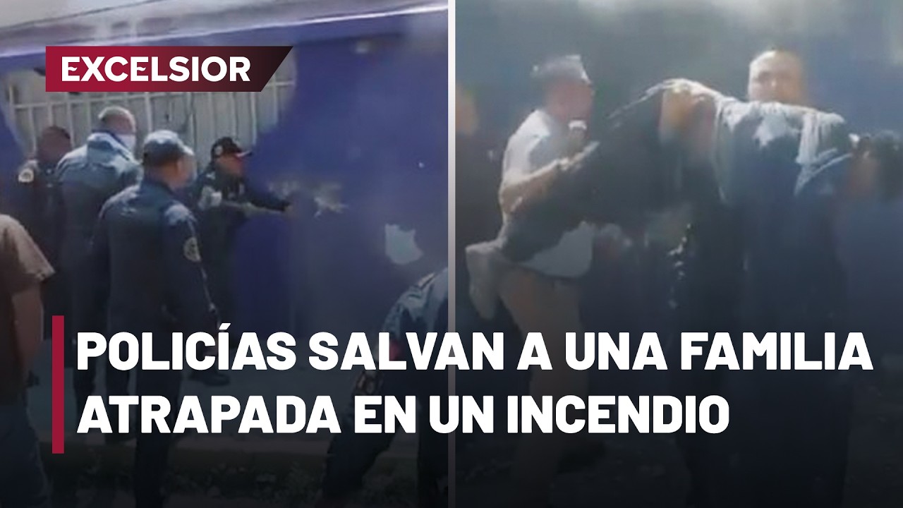 Valiente rescate de personas atrapadas en un fuerte incendio en Azcapotzalco