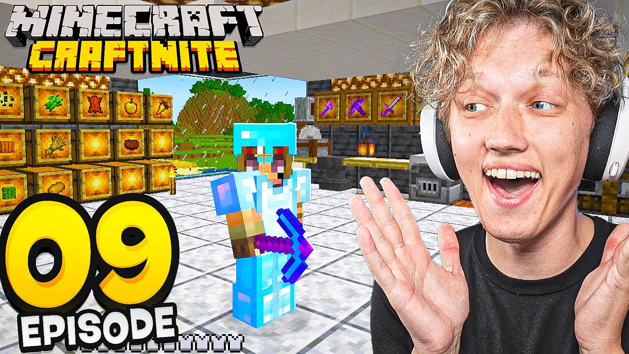 Craftnite 2: Episode 9 - UPGRADED STORAGE ROOM! (secret vault)