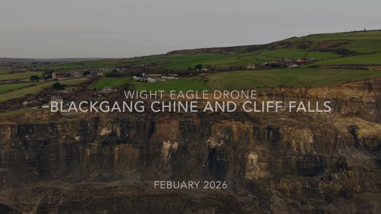 Blackgang chine and  Recent Cliff fall Feb 2026