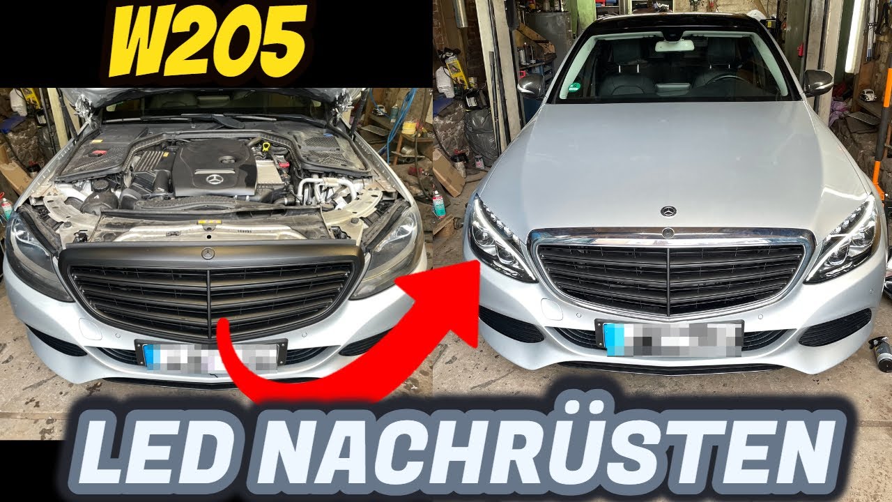 Plug&Play Nachbau LED SCHEINWERFER NACHRÜSTEN!! (Mercedes Benz W205) C-Klasse