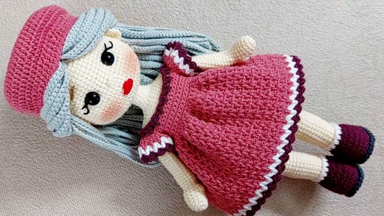 بافت رج به رج عروسک قسمت سوم بافت پاهای عروسکamigurumi crochet