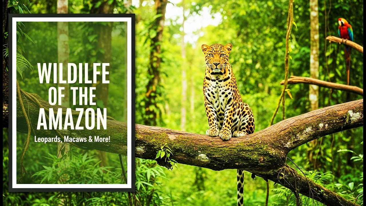 Amazon Rainforest Wildlife 4K | Relaxing Music & Nature Sounds for Stress Relief