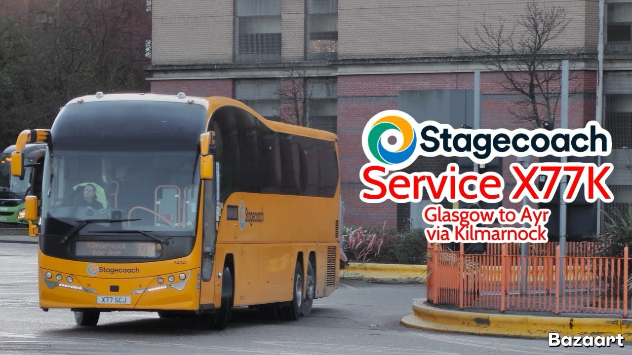 Stagecoach Western Service X77K Glasgow to Ayr via Kilmarnock • Elite 54341 X77SCJ