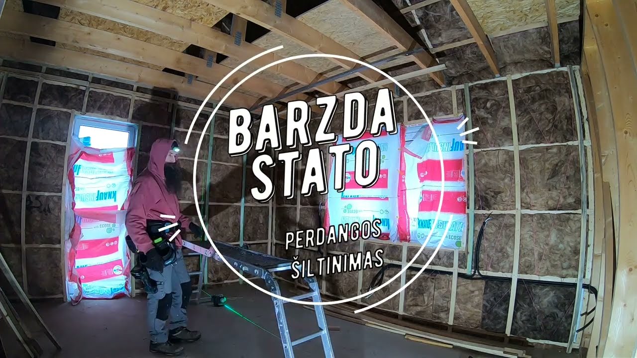 Karkasinis namas. Perdangos šiltinimas. #karkasinisnamas #stataunama