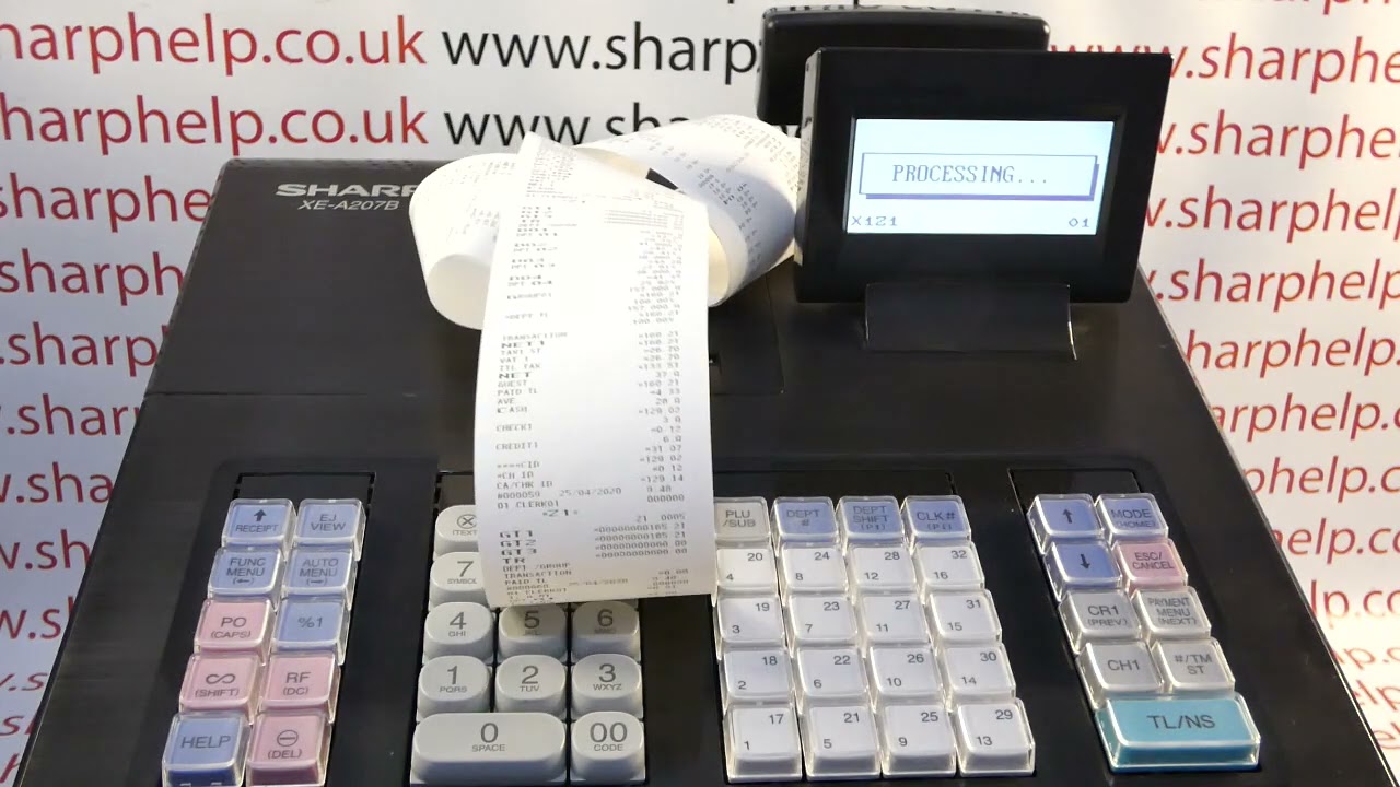 How To Use Electronic Journal (EJ) To Reprint Lost Z1 End Of Day Sales Report Sharp XEA207 / XEA177