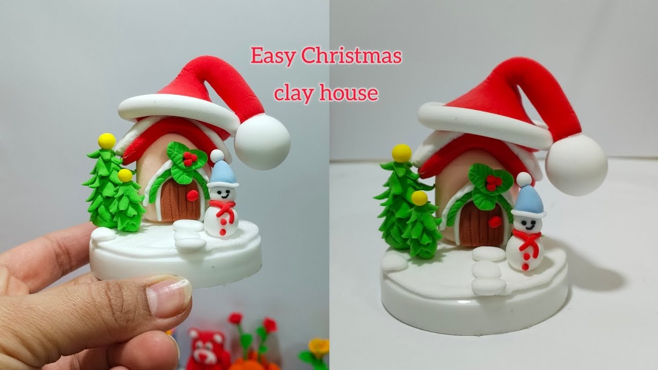 Easy Christmas decoration  Ideas 💡 🎅  | cute Christmas clay house