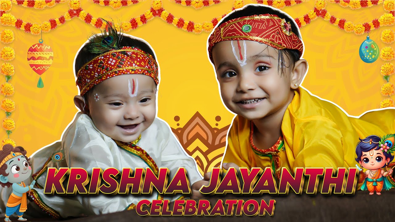 ✨ Krishna Jayanthi Special | Cute Krishna Getup for Heera & Nirav 👶🎉