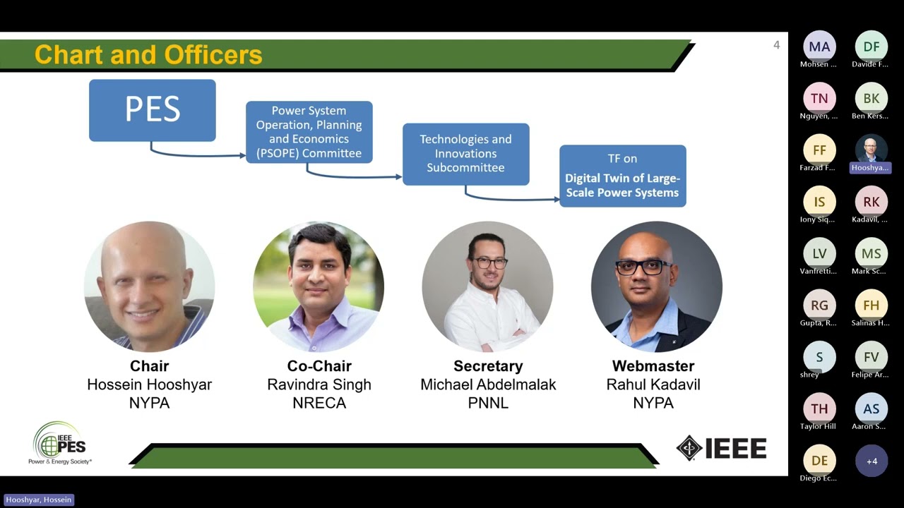 Second Meeting: IEEE TF on Digital Twin of Large Scale Power Systems |  PES GM | July 23rd, 2024