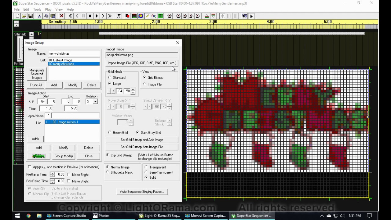 Light-O-Rama and SuperStar: Importing Images