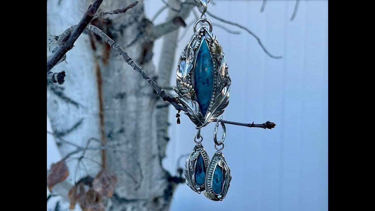 Creating a Matching Set of Earrings & Pendant using a VERY Rare Stone! | Silversmithing | Jewelry