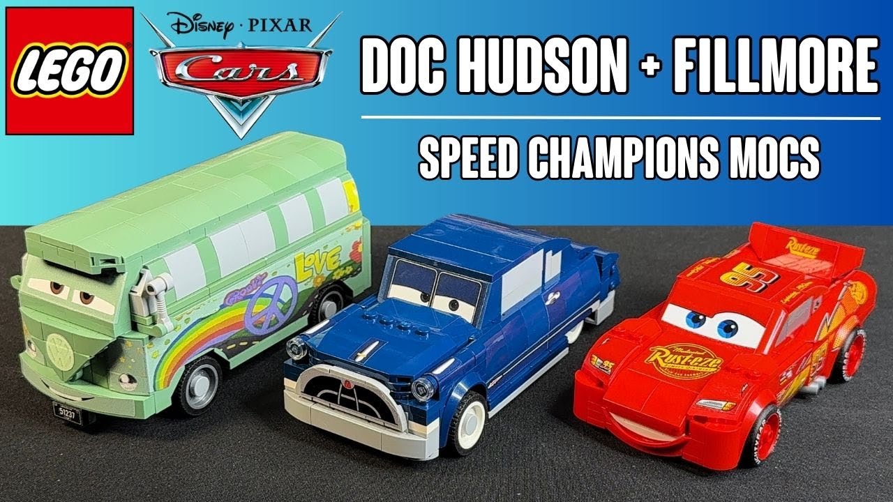 LEGO DOC HUDSON and FILLMORE Disney Cars Speed Champions MOCs (and How YOU Can Make Them, Too!)