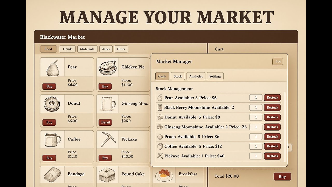 RedM | Ownable Market &mdash; Fully Configurable NPC Shop System (VorpCore/RSGCore)