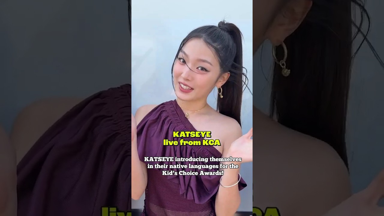 KATSEYE introducing themselves in their native languages for the Kid&rsquo;s Choice Awards!