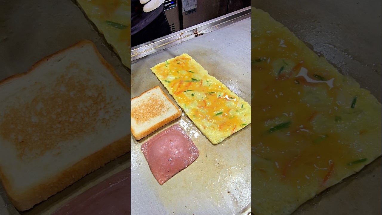 Egg Roll Toast Korean street food #streetfood #southkorea #koreanfood