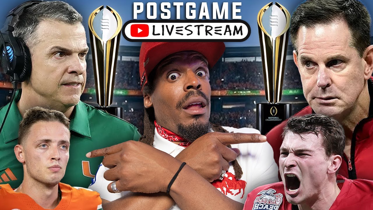 Cam Newton Reacts to Indiana BEATING Miami to Win CFP National Championship | Live!