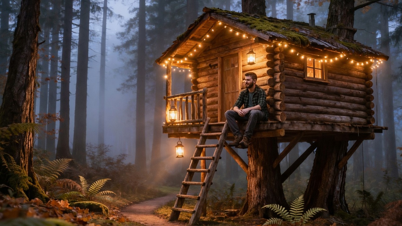 Solo Bushcraft Build: A Warm Treehouse After 365 Days | By @theturkishviking-bushcraft